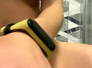 Sexy Close-Up Hairy Pussy Gape with Pee and Fart