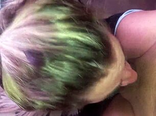 cute blonde girlfriend deepthroats cock and gets cum covered face