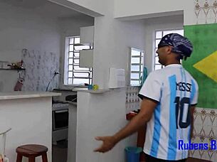 Celebrating Copa America Victory with Neighbor's Body