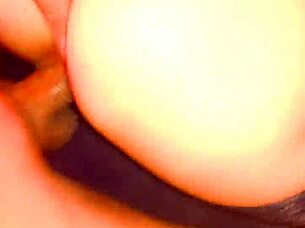 When legs spread, the mature wife is ready for anal assfucking.