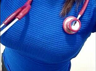 latina nurse gets wild in boss's office 😜