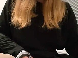 transgirl fucks fleshlight in full solo video with crossdressing