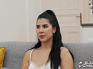 lady dee in bbc interview with outdoor striptease