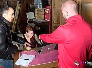 horny shy-looking redhead teen 18+ spends teasing us all her casting long