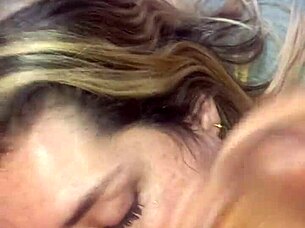 The last blowjob with deepthroat and cumshot swallowing