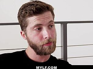 mature blonde milf alura jenson gets cum on her monster tits intensely, wearing lingerie and stockings