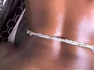 ebony girl takes monster cock doggystyle and gets creampied