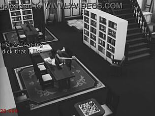 Bookworm wife encounters stranger at library under security cam.