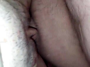 Eating wife's creampie eagerly