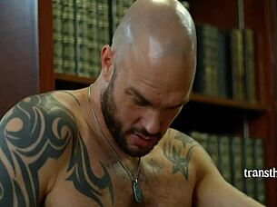 Cute Ts Conjures A Lover From Dreams To Fuck Her Tight Ass In A Library