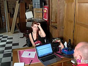 horny shy-looking redhead teen 18+ spends teasing us all her casting long