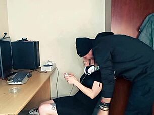 couldent pay rent so landlord groped my small tits and tight pussy.