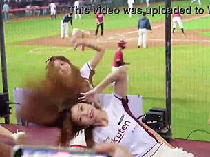 Sexy Baseball Cheerleaders Dancing Provocatively
