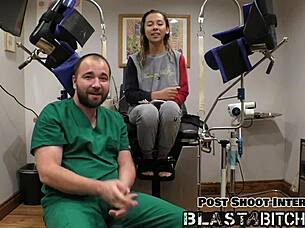 Student in Costume Teases Friend with First Blowjob at Party