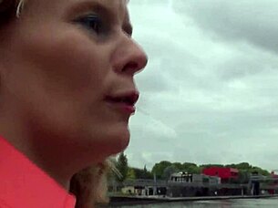 mature chubby blonde with huge tits gets rough group threesome