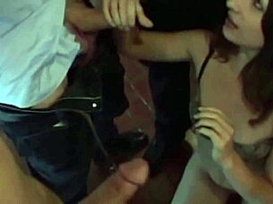 Does Her Husband Know She's In A Gangbang With Double Penetration?