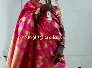 Indian Crossdresser Model Lara Dsouza In Saree
