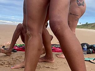 african women on nudist beach with random guys