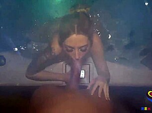 Ailee Anne sucks Rex Ryder's monster cock at the resort!