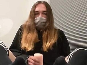 transgirl fucks fleshlight in full solo video with crossdressing