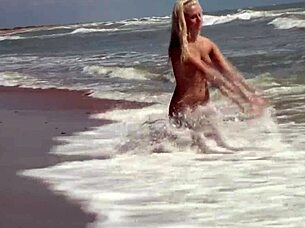 Gorgeous Teen Bathes In The Ocean