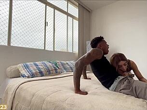 huge cock fucks the skinny brazilian teen's tight asshole