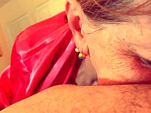 Granny Gives Moaning Blowjob!