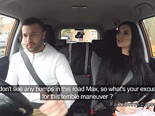 Busty Milf Examiner Sucks Big Cock In Car