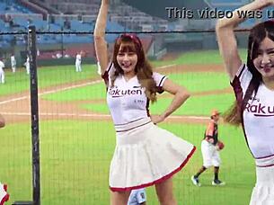 Sexy Baseball Cheerleaders Dancing Provocatively