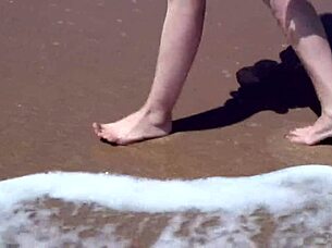 Gorgeous Teen Bathes In The Ocean