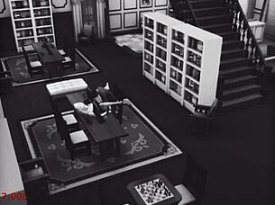 Bookworm wife encounters stranger at library under security cam.