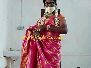 Indian Crossdresser Model Lara Dsouza In Saree
