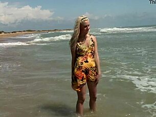 Gorgeous Teen Bathes In The Ocean