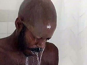 wet from the workout in this homemade solo session