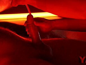 mistress uses toys for punishment in femdom session