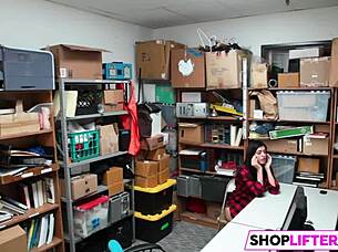 Teen Caught By Police, Punished With Blowjob On Monster Cock In Office 😏