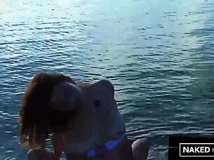 Amazing Latina Slut Fucks Big Cock on Miami Beach Sand.