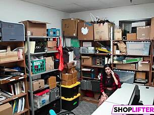 Teen Caught By Police, Punished With Blowjob On Monster Cock In Office 😏