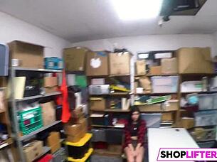 Teen Caught By Police, Punished With Blowjob On Monster Cock In Office 😏