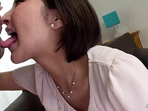 japanese mature neighbor talks about sucking and swallowing cum from a fat cock