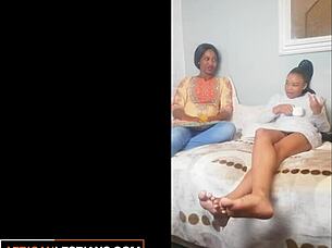 Busty South African Lesbians Finger Fuck Meaty Pussies