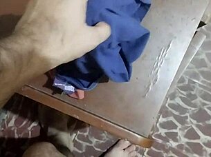 watching the maid change clothes and entering her room