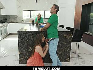 stepdad fucks his stepdaughter hard on st. patty's day!