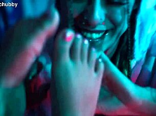 Exploring playful sensations with a lesbian friend through tickling and intimate touches