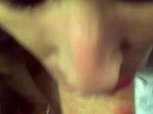 Vilja giving sloppy pov blowjob, choking and maledom in european amateur sex.