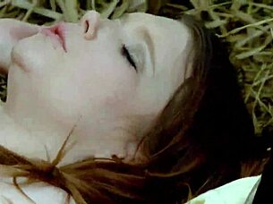 young french angela jerks off and gets rough fucked in reeds