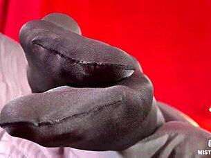 My nylon feet rub together close to your face.