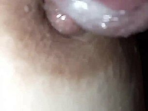 Nipple dripping with saliva and glans 😋
