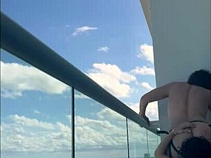 i enjoy strap on love with brunette in cancun