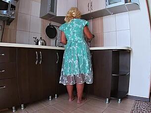 Mature Housewife's Skirt Peeping Leads to Anal Encounter